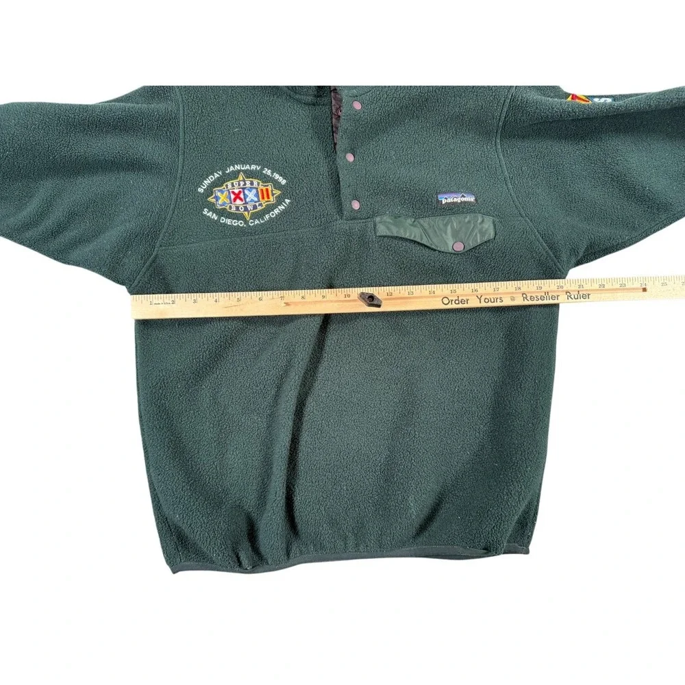 Vintage Patagonia Synchilla Snap Pullover Fleece Jacket Mens‎ Small Green Purple